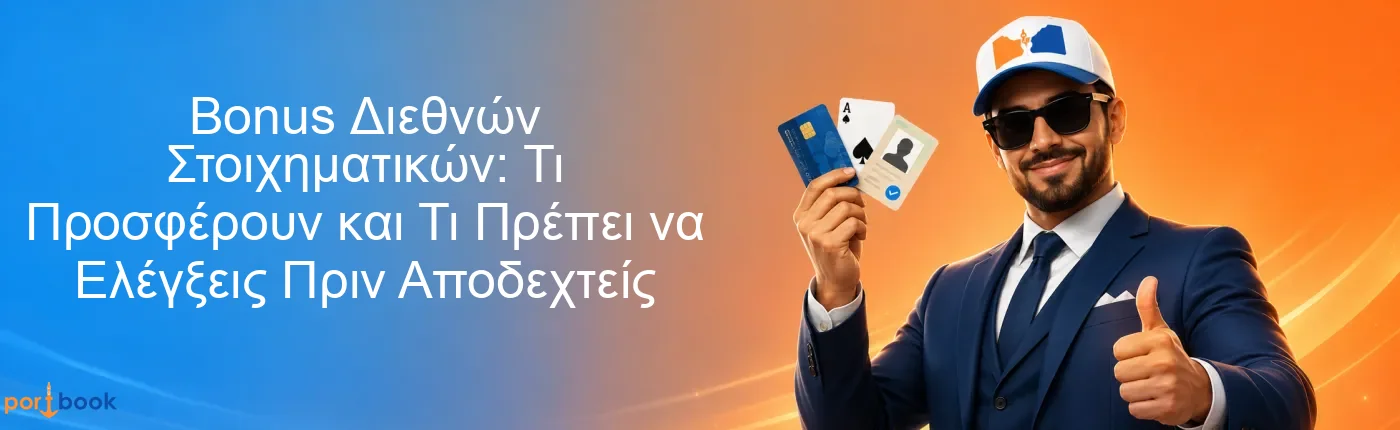 Bonus Διεθνών Στοιχηματικών: Τι Προσφέρουν και Τι Πρέπει να Ελέγξεις Πριν Αποδεχτείς Bonus Διεθνών Στοιχηματικών: Τι Προσφέρουν και Τι Πρέπει να Ελέγξεις Πριν Αποδεχτείς